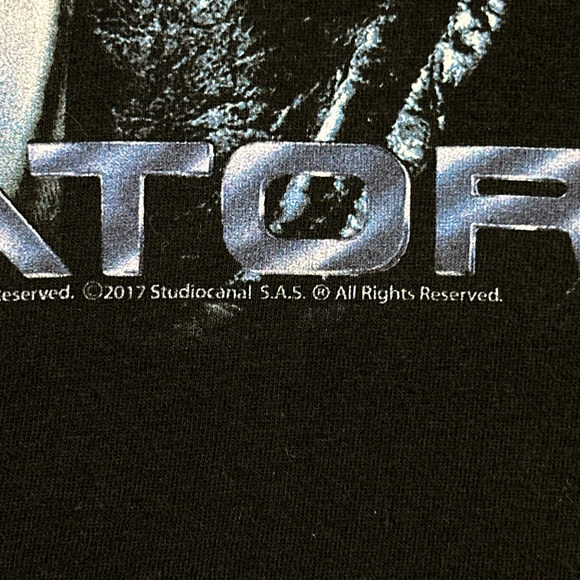Terminator Shirt Adult SMALL Black Movie Poster Art Arnold Schwarzenegger Retro - Picture 3 of 6